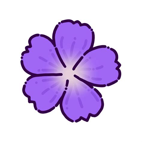 Purple Flower Drawings