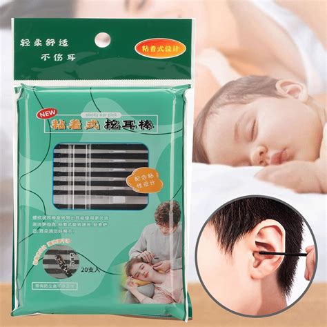 Ear Wax er Plastic 360 Degree Black Stick Ear Pick Spiral Tip for Home ...