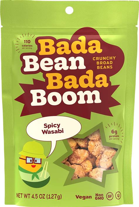 Amazon.com: Bada Bean Bada Boom, Crunchy Roasted Broad Bean Snacks ...