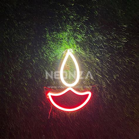 Buy Diwali Diya Neon Signs Set of 2pcs Online India – Neonzastudio
