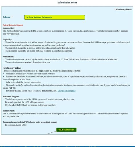 PI Guidelines - Propsosal Submission For JC BOSE