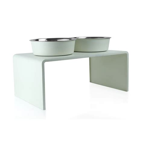 Pawpourri Metal Diner with Magnetic Bowl for Dogs and Cats (White ...