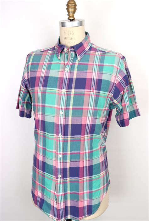 Ralph Lauren Indian Madras Plaid Shirt / Men's Large - Etsy