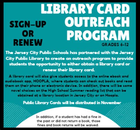 Library Cards Outreach Program | President Barack Obama Community ...