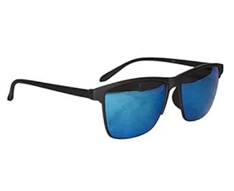 Buy Peter Jones Unisex Blue Matte Finished Reflector Square Sunglasses ...