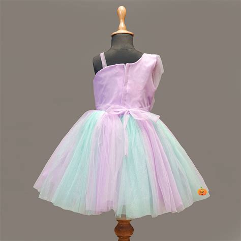 Buy Purple One Shoulder Girls Frock – Mumkins