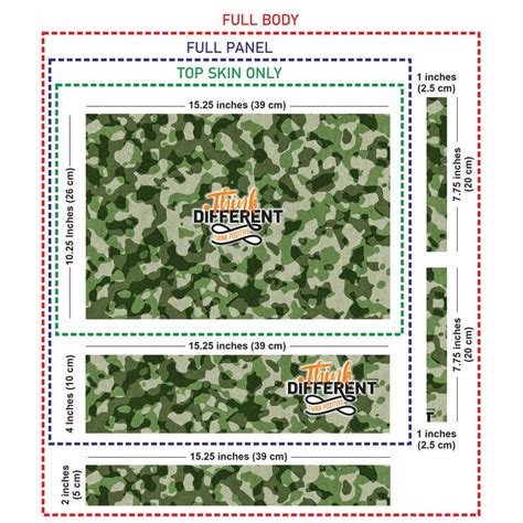 Laptop Skin - Think Different Green Camouflage for 15.6 inch Laptop ...