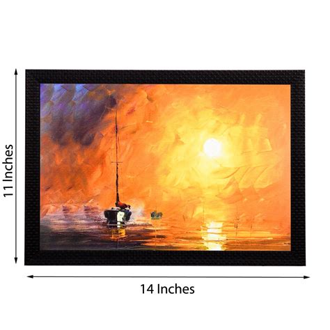 Ship Sailing Satin Matt Texture UV Art Painting - eCraftIndia Online