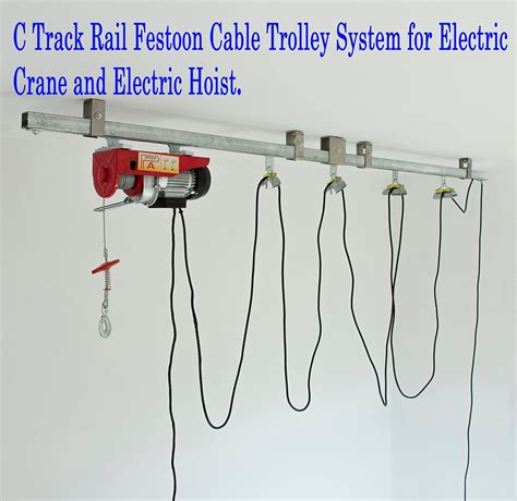 Buy SKTREX Cable Trolley for Electric Hoist Cable,C Track Rail Festoon ...