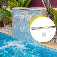 Buy VEVOR 59 Pool Waterfall Fountain 304 Steel Main Body Fountain ...