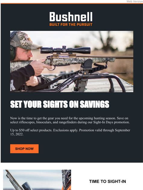 Bushnell: Get Ready For The Upcoming Season - Get Up to $50 Off | Milled