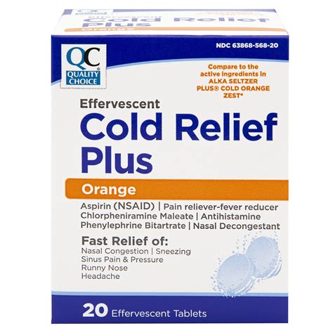 Buy Quality Choice Cold Medicine, Effervescent Cold Plus Orange, Pain ...