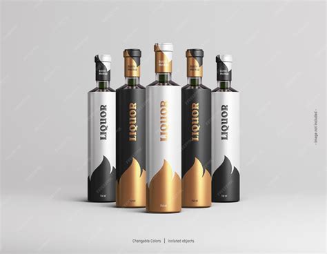 Premium PSD | Wine or liquor bottle mockup