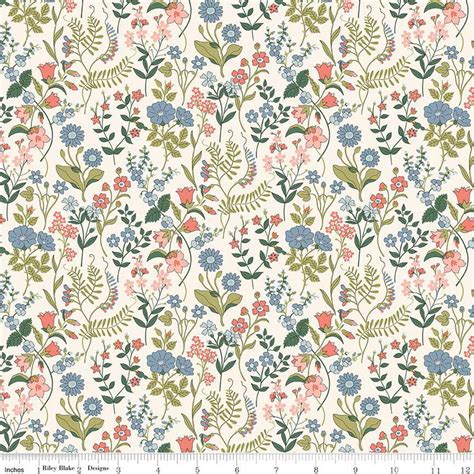 Fabric Liberty Lola Scatter B Botanist's Walk by the Quarter Yard ...