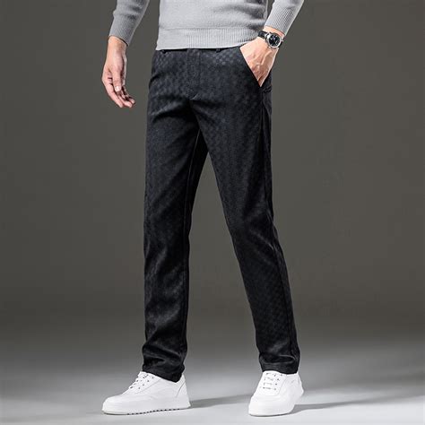 Checkered Print Corduroy Pants // Black (28) - Amedeo Exclusive ...