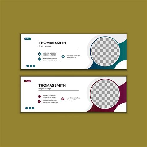 Professional Email Signature Design Template 47794181 Vector Art at ...