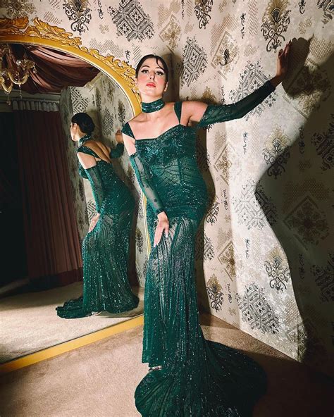 PINE GREEN FISH CUT LEHENGA