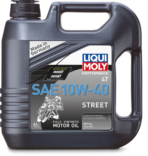 Liqui Moly 4 Liter 10W-40 Fully Synthetic Motorcycle Engine Oil Street | JT