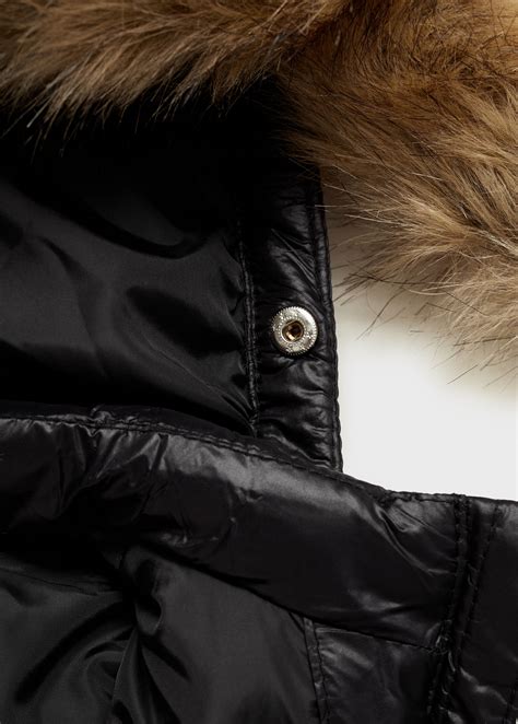 Quilted coat with fur-effect hood - Kids | MANGO USA