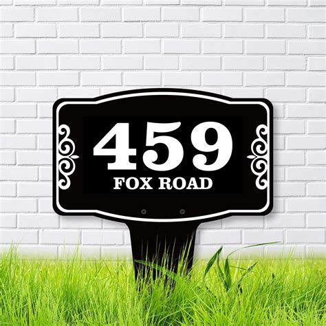 Amazon.com: Personalized Address Signs, Custom House Address Yard Sign ...
