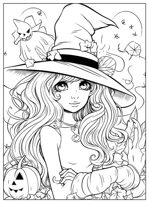 Witches Hat Coloring Page