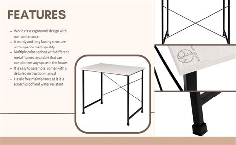 MADE OF EARTH-Work Table for Home Office| 3x2.5 feet Multipurpose ...