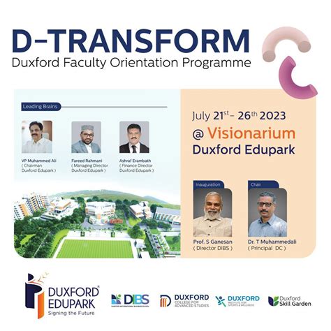 D - Transform : Duxford Faculty Orientation Program | Duxford Edupark