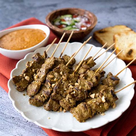 Beef Satay with Thai Peanut Sauce | Recipe Cart | Recipe Cart