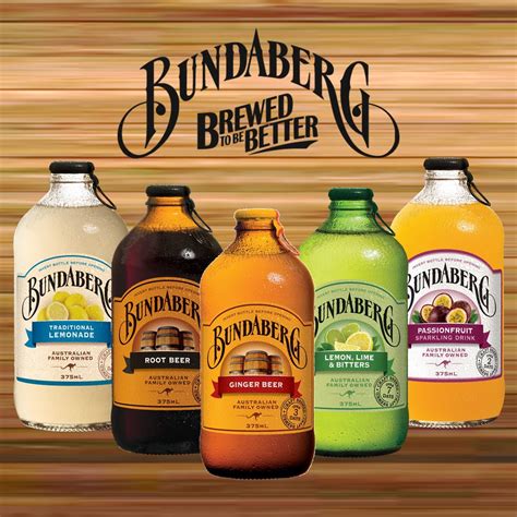 Bundaberg Brewed Drinks - Ginger Beer/Root Beer/Lemon Lime/Passion ...