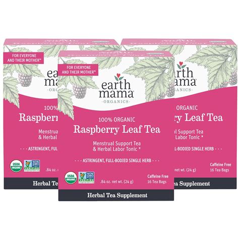 Amazon.com : Earth Mama Organic Red Raspberry Leaf Tea | Labor Prep ...