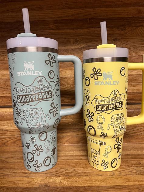 Spongebob Square Pants Engraved Stanley. - Etsy
