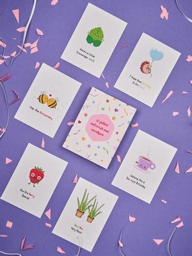 DOODLE Set of 12 Blank Notecards | Coloured Envelopes | Jacket Style ...