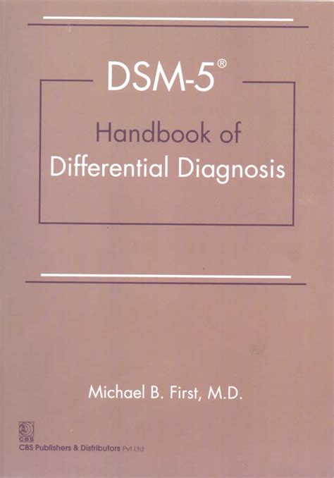 Dsm 5 Handbook Of Differential Diagnosis Spl Edition (Pb 2017) : First ...
