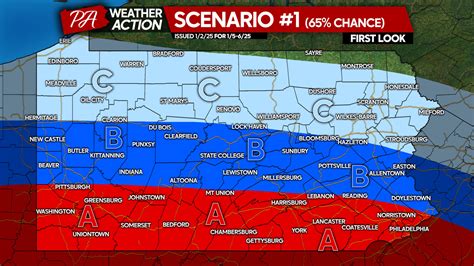 New Scenarios for Monday's Snowstorm Potential in Pennsylvania + Final ...