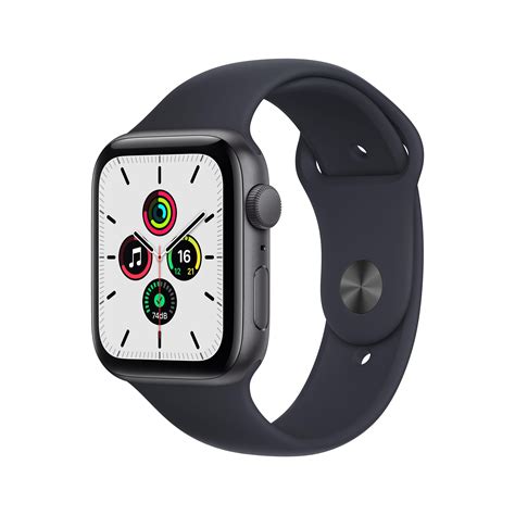 Apple Watch SE GPS, 44mm Space Grey Aluminium Case with Midnight Sport ...