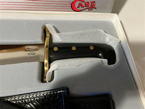 VINTAGE CASE BOWIE KNIFE IN BOX BLACK HANDLE HUNTING CUTLERY | #3903084464