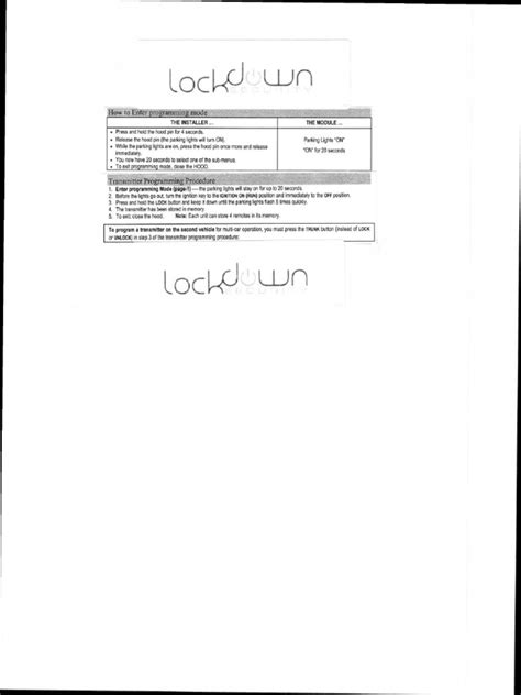 Free Keyless Remote Programming Instructions 的图像结果