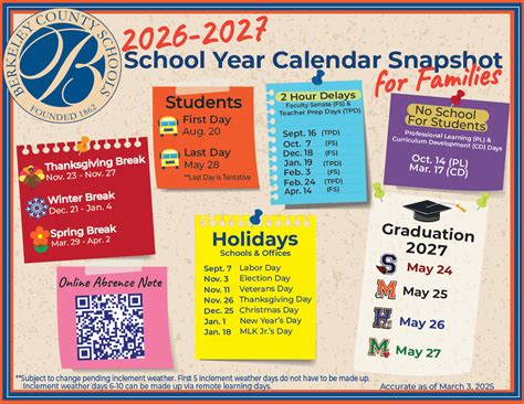 Calendar & Events | Berkeley County Schools