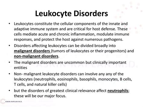 Leukocyte disorders akk | PDF