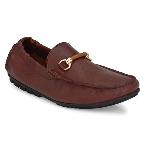 Egoss Brand Men's L-1992 Casual Leather Loafers Shoes (Brown) :: RAJASHOES
