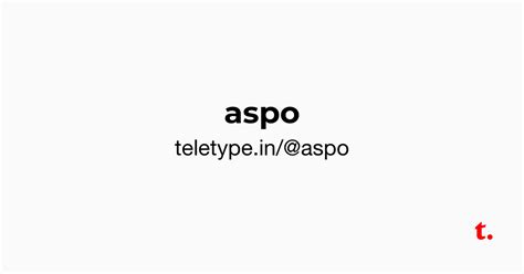 @aspo — Teletype