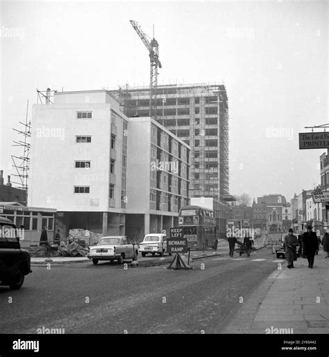 HOUSING FLATS BEING BUILT LONDON 27 JANUARY 1961 Stock Photo - Alamy