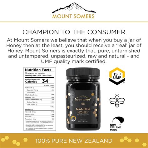 Buy Mount Somers Premium Manuka Honey MGO 514+ / UMF 15+ 100% Pure New ...