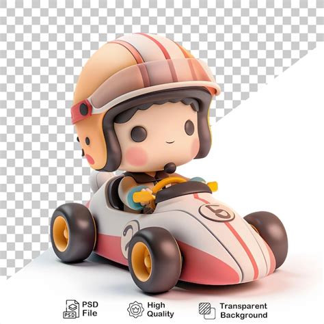 A racing car with a helmet on the front no background | Premium AI ...
