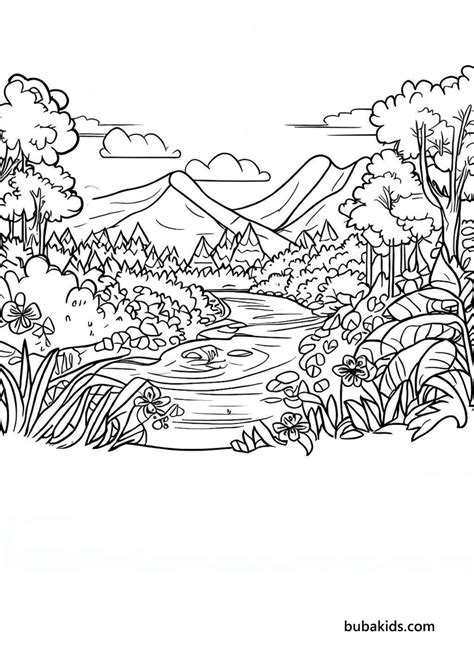 Landscape Coloring Pages 的图像结果