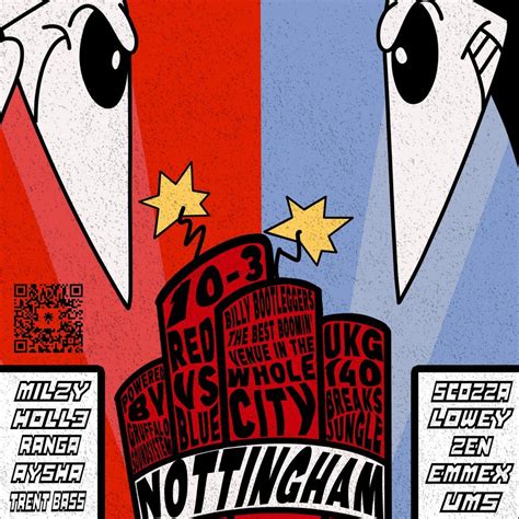 Psyked Nottingham: Red V Blue, Billy Bootleggers Bar, Nottingham ...