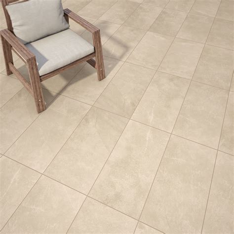 Carrelage mur / sol extérieur effet pierre beige Sicile l.30 x L.60 cm ...