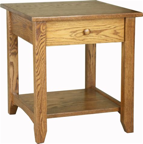 Shaker Open Oak End Table | Amish End Table | Custom-made End Table