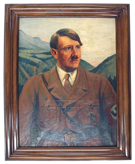 At Auction: Adolf Hitler oil painting by artist Fritz Erler