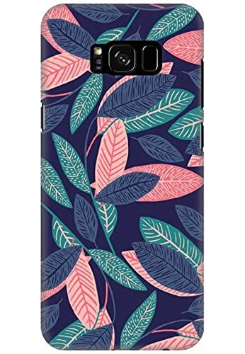 Blue Pink Pattern Leaves Printed Back Cover Phone Case for Samsung ...